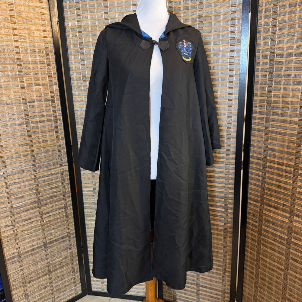 Harry Potter Ravenclaw Robe Kids Size L 10-12 Black Blue Wizarding World Costume